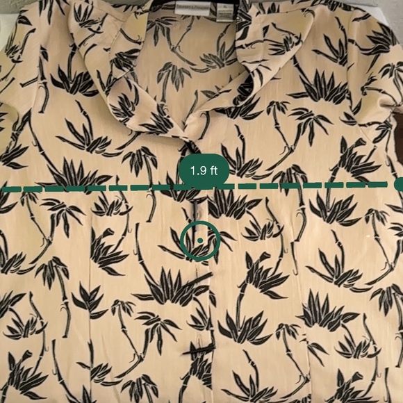 Black & Tan Floral Blouse – Size XL - Picture 6 of 7